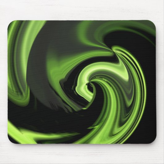 Tapis De Souris Chartreuse Vert Coeur Abstrait Mousepad (Devant)