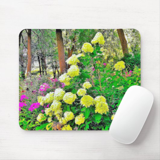 Tapis De Souris Chartreuse Vert Limelight Hydrangea Garden (Avec souris)