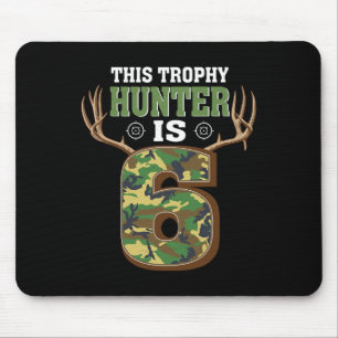 Tapis De Souris Chasse 6 ans 6e fête d'anniversaire Chasseur de ce