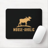 Tapis De Souris Chasse amusante Graphique Moose-aholic Femmes Homm (Avec souris)
