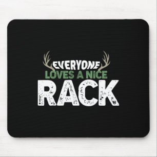 Tapis De Souris Chasse amusante Nice Rack Antlers Deer Hunter Humo