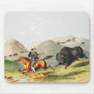 Tapis De Souris Chasse au bison 1845