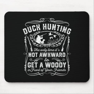 Tapis De Souris Chasse au canard amusant Chasse Vintage au bois Am