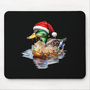 Tapis De Souris Chasse au canard de Noël Père Noël Xmas Pays Lumiè
