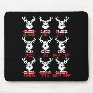 Tapis De Souris Chasse au cerf de Noël amusant Père Noël Hommes Fe