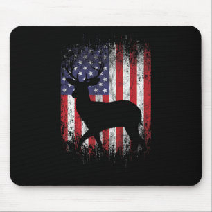 Tapis De Souris Chasse aux cerfs américains Chasse patriotique Dra