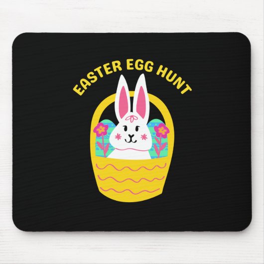 Tapis De Souris Chasse aux oeufs de Pâques (Devant)