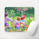 Tapis De Souris Chasse aux oeufs de Pâques (Avec souris)