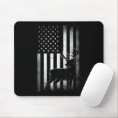 Tapis De Souris Chasse Chasse Chasse Deer Etats-Unis Drapeau Améri (Avec souris)