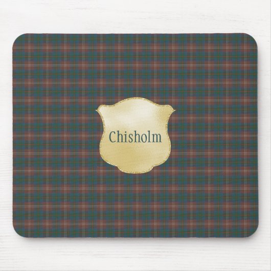 Tapis De Souris Chasse Chisholm Ancien Tartan écossais (Devant)