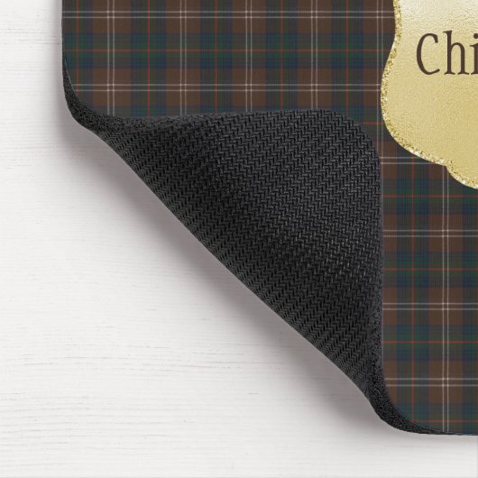 Tapis De Souris Chasse Chisholm Tartan écossais original moderne (Coin)