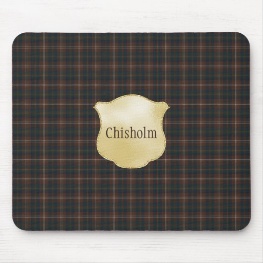 Tapis De Souris Chasse Chisholm Tartan écossais original moderne (Devant)