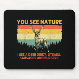 Tapis De Souris Chasse De Cerfs Art Pour Hommes Femmes Chasseur De