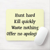 Tapis De Souris Chasse Mousepad dur (Avec souris)
