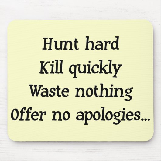 Tapis De Souris Chasse Mousepad dur (Devant)