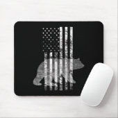 Tapis De Souris Chasse patriotique Ours Chasseurs de drapeau améri (Avec souris)