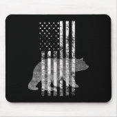Tapis De Souris Chasse patriotique Ours Chasseurs de drapeau améri (Devant)