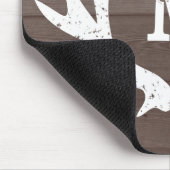 Tapis De Souris Chasse vintage bois de cerf monogramme pavé souris (Coin)