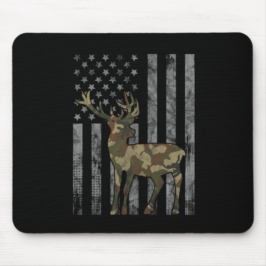 Tapis De Souris Chasseur Camouflage Chasse Chasse Buck Elk América (Devant)