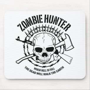 Tapis De Souris Chasseur Mousepad de zombi