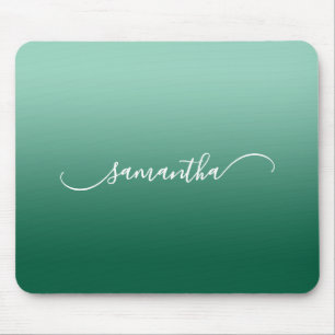 Tapis De Souris Chasseur Turquoise léger Ombre vert Courbé Nom