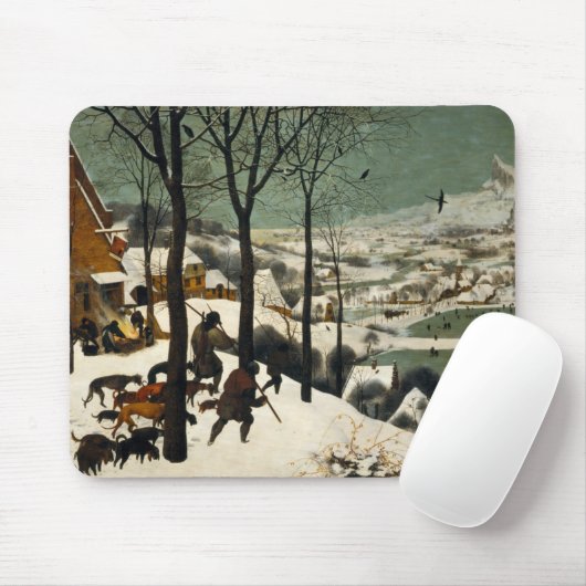 Tapis De Souris Chasseurs dans la neige par Pieter Bruegel l'Ancie (Avec souris)