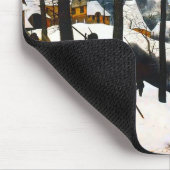 Tapis De Souris Chasseurs dans le paysage de neige Pieter Bruegel (Coin)