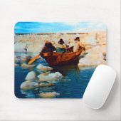 Tapis De Souris Chasseurs Eskimo vintage USA Alaska (Avec souris)