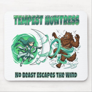 Tapis De Souris Chasseuse de la Tempête de style Anime contre Comb