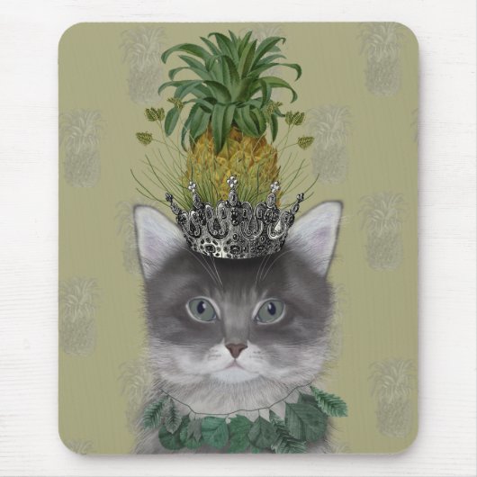 Tapis De Souris Chat à ananas (Devant)