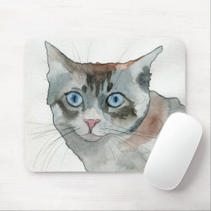 Tapis De Souris Chat à l'aquarelle