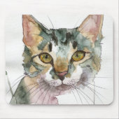 Tapis De Souris Chat à l'aquarelle (Devant)