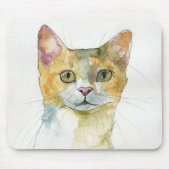 Tapis De Souris Chat à l'aquarelle (Devant)