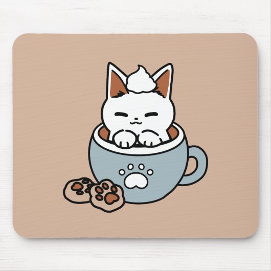 Tapis De Souris Chat adorable en Mug Conception de vacances - Chat (Devant)