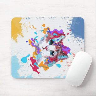 Tapis De Souris Chat adorable personnalisé Cadeaux de chats colo