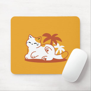 Tapis De Souris Chat adorable se relaxer au soleil - Animal de com