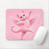 Tapis de souris chat ange rose mignon (Avec souris)