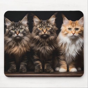 Tapis De Souris Chat Animaux de compagnie Portrait Nature Beauté