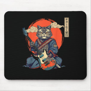 Tapis De Souris Chat Anime Japonais Samurai Tattoo Kawaii Ninja Gu