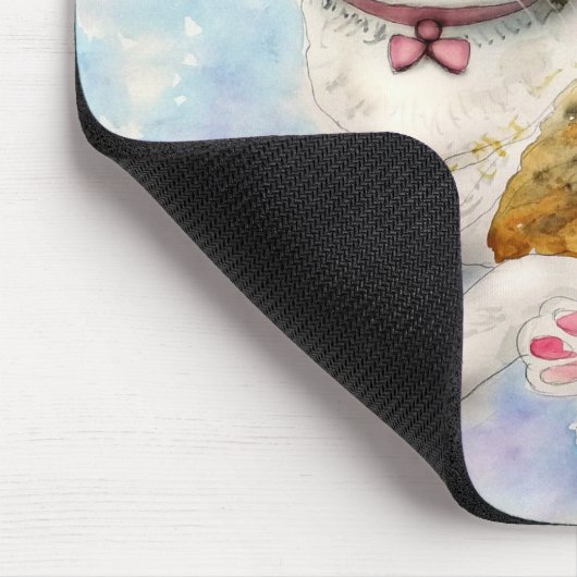 Tapis De Souris Chat aquarelle (Coin)