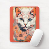 Tapis De Souris Chat Artistique (Avec souris)