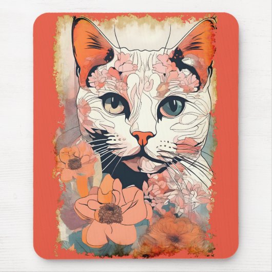 Tapis De Souris Chat Artistique (Devant)