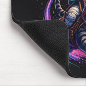 Tapis De Souris Chat astronaute chevauchant à travers l'espace (Coin)