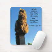 Tapis De Souris Chat, attendant Jésus (Avec souris)
