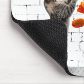 Tapis De Souris Chat avec Bouquet de Tulipe orange Mousepad (Coin)