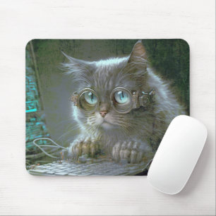 Tapis De Souris Chat avec lunettes.