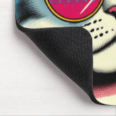 Tapis De Souris Chat avec lunettes (Coin)