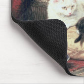 Tapis De Souris Chat avec ses chatons sur un coussin (Coin)