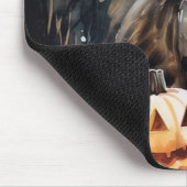 Tapis De Souris Chat Bengale D'Halloween Avec Peur Citrouille (Coin)