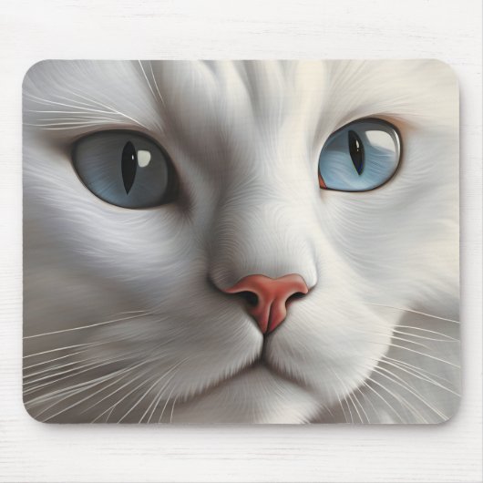 Tapis De Souris Chat blanc (Devant)